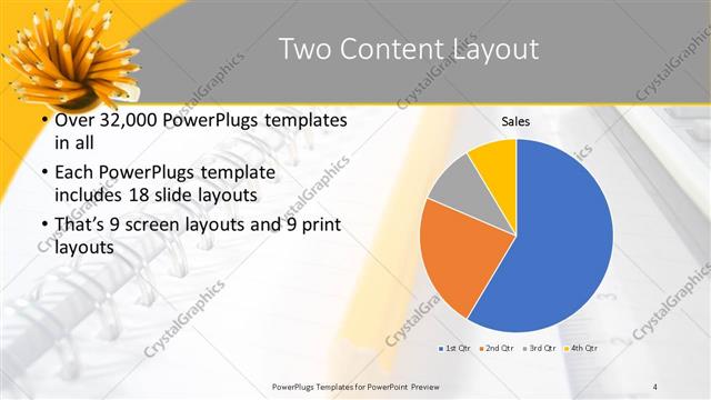 Two Content presentation slide layout
