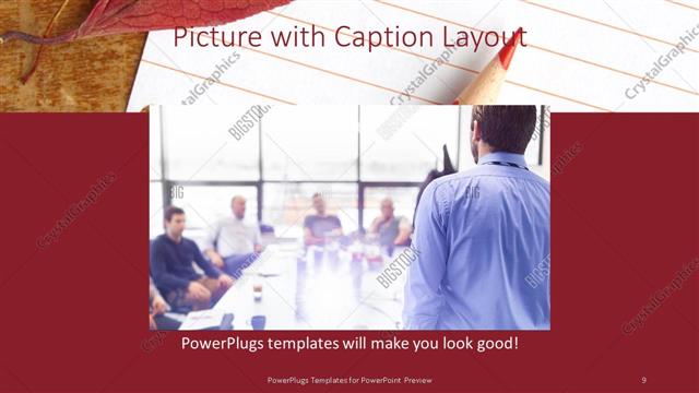 Picture with Caption presentation slide layout