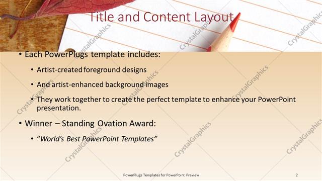 Title and Content presentation slide layout