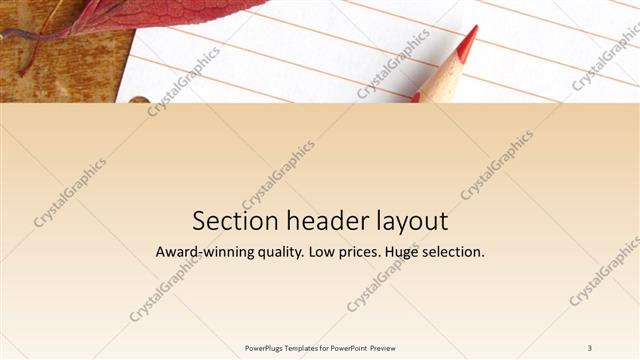 Section Header presentation slide layout
