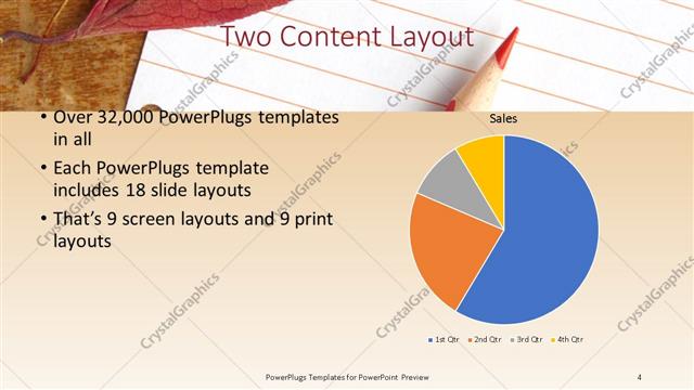 Two Content presentation slide layout