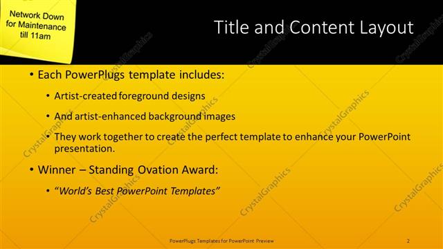 Title and Content presentation slide layout