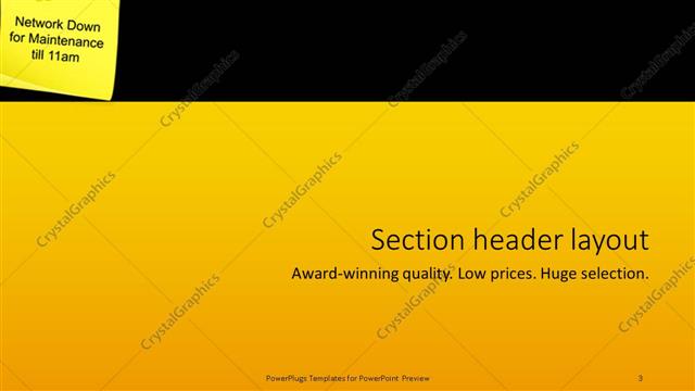 Section Header presentation slide layout