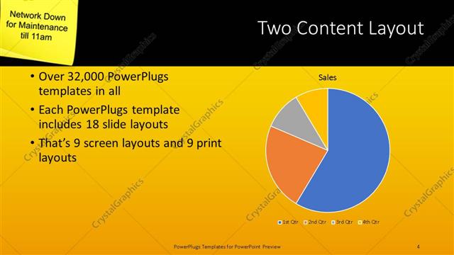 Two Content presentation slide layout