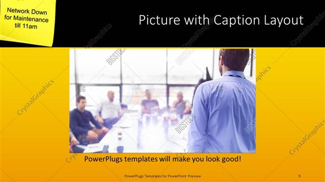 Picture with Caption presentation slide layout