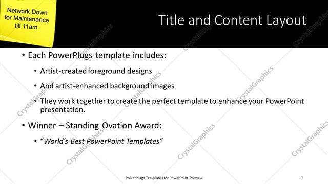 Title and Content presentation slide layout