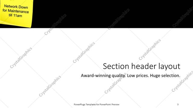 Section Header presentation slide layout