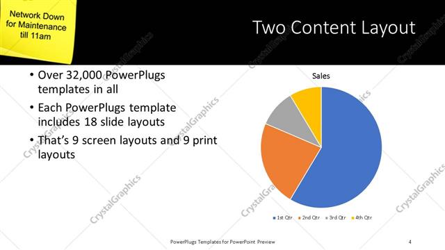 Two Content presentation slide layout