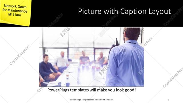 Picture with Caption presentation slide layout