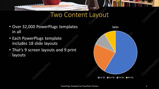 Two Content presentation slide layout
