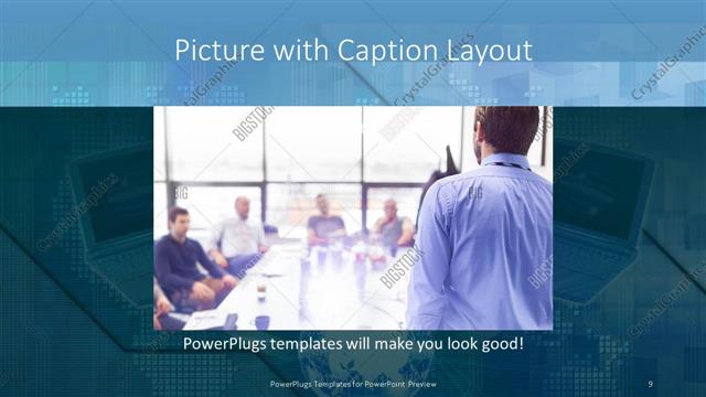 Picture with Caption presentation slide layout