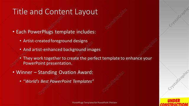 Title and Content presentation slide layout