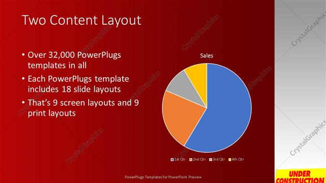 Two Content presentation slide layout