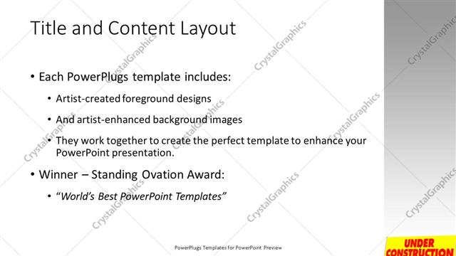 Title and Content presentation slide layout