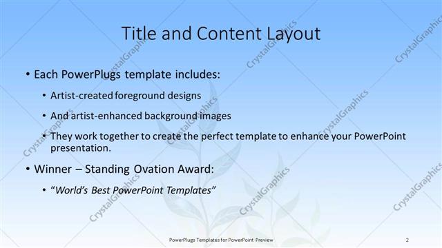 Title and Content presentation slide layout