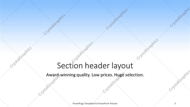 Section Header presentation slide layout