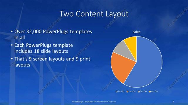Two Content presentation slide layout
