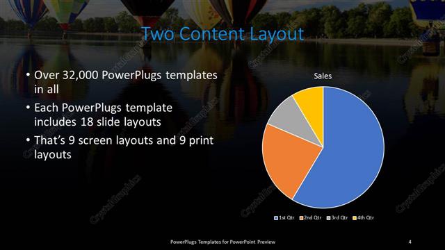 Two Content presentation slide layout