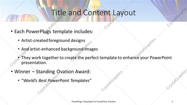 Title and Content presentation slide layout