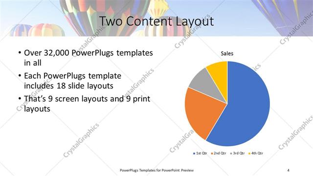 Two Content presentation slide layout