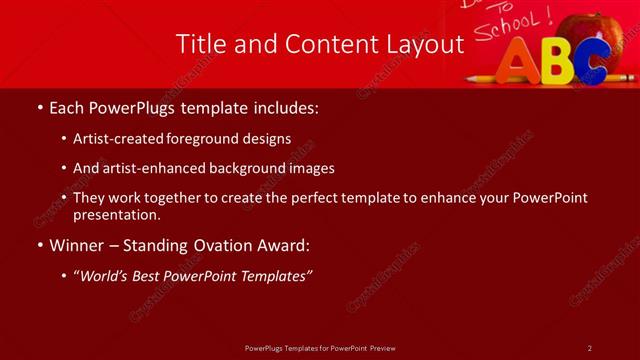 Title and Content presentation slide layout