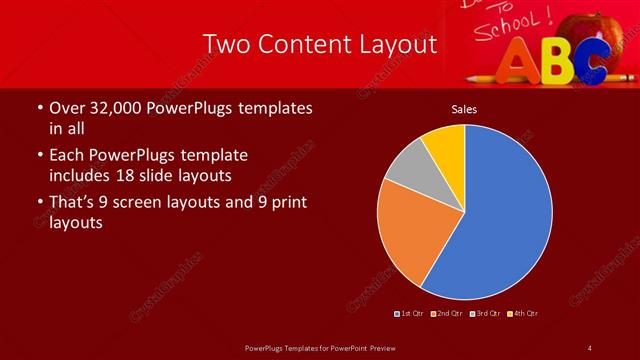 Two Content presentation slide layout