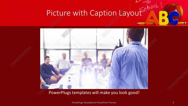 Picture with Caption presentation slide layout