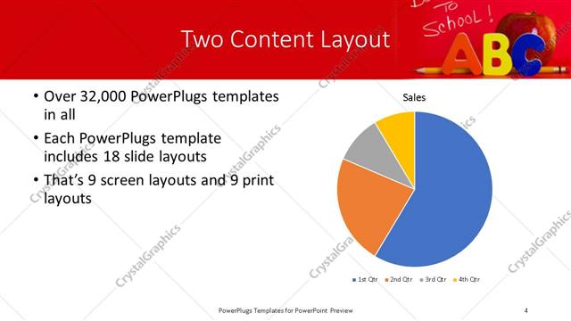 Two Content presentation slide layout