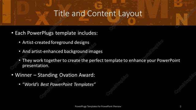 Title and Content presentation slide layout
