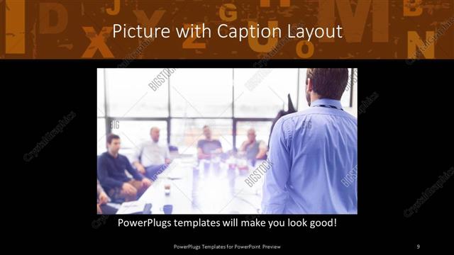 Picture with Caption presentation slide layout