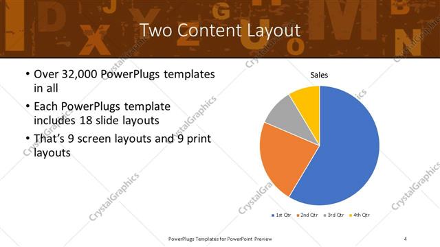 Two Content presentation slide layout