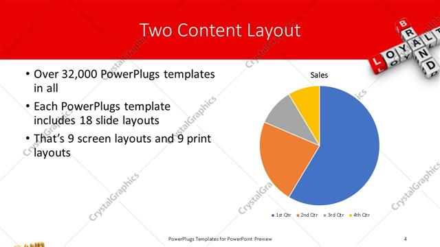 Two Content presentation slide layout