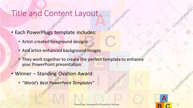 Title and Content presentation slide layout