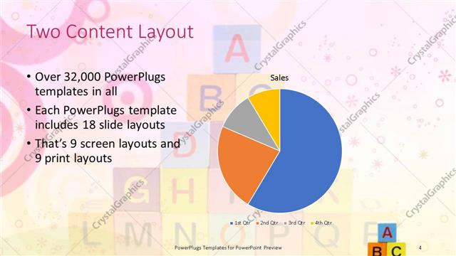 Two Content presentation slide layout