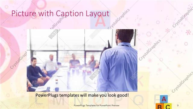 Picture with Caption presentation slide layout