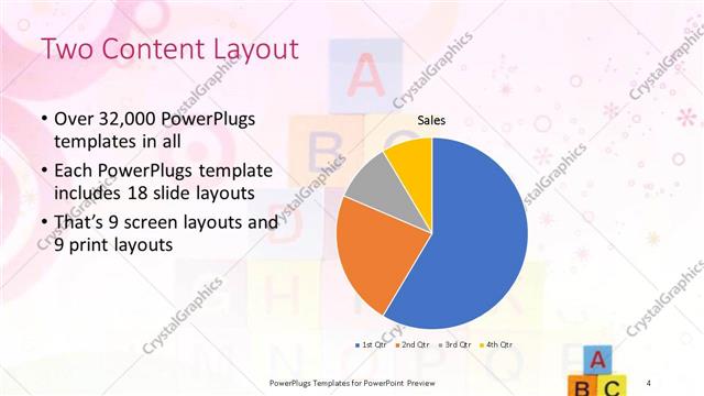 Two Content presentation slide layout