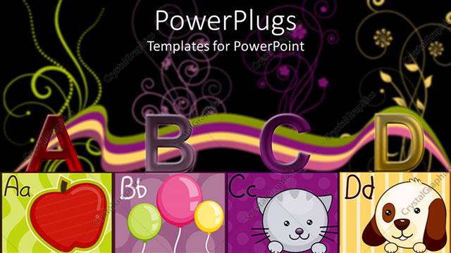  Presentation with flowers - A number of alphabets with flowers in the background