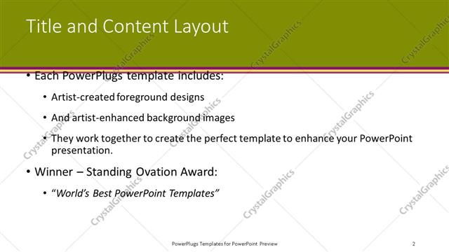 Title and Content presentation slide layout