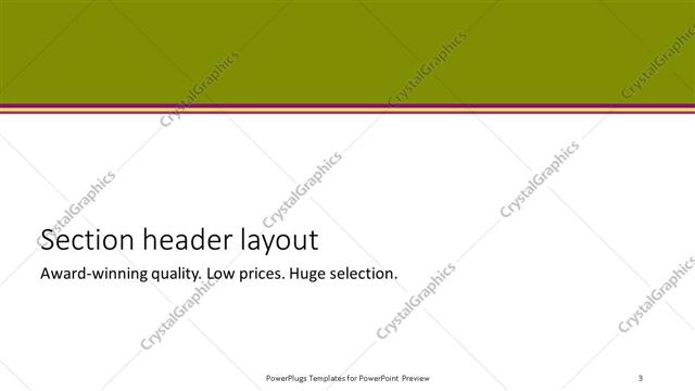 Section Header presentation slide layout