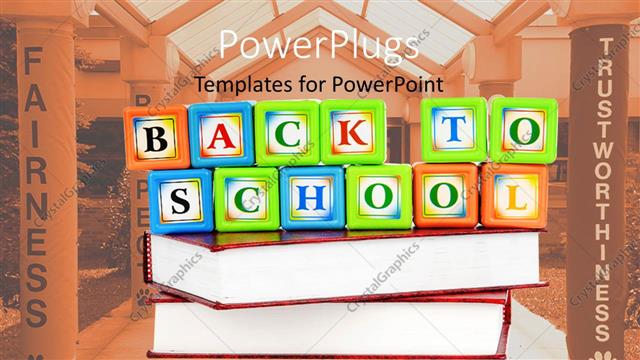  Presentation with boxes - A number of alphabets inside boxes placed on books