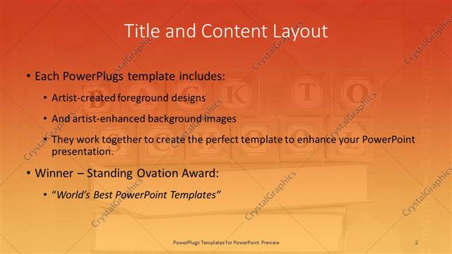 Title and Content presentation slide layout