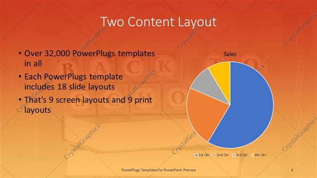 Two Content presentation slide layout