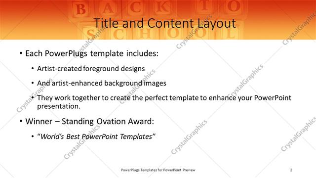 Title and Content presentation slide layout