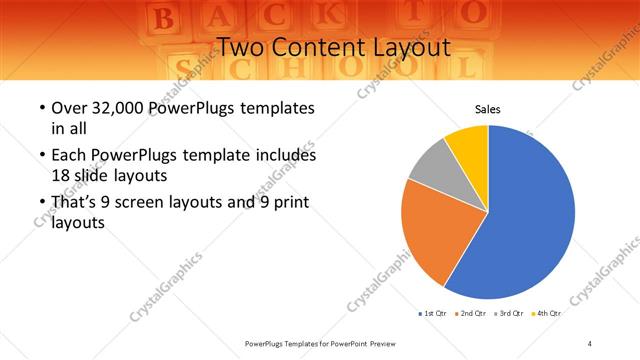 Two Content presentation slide layout
