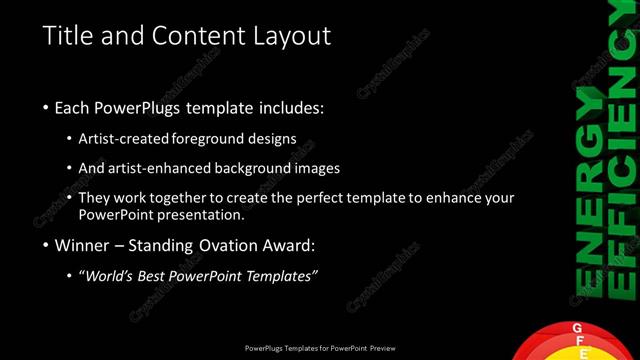Title and Content presentation slide layout