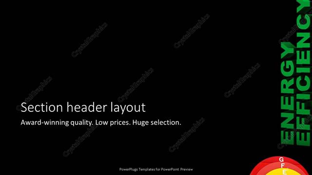 Section Header presentation slide layout