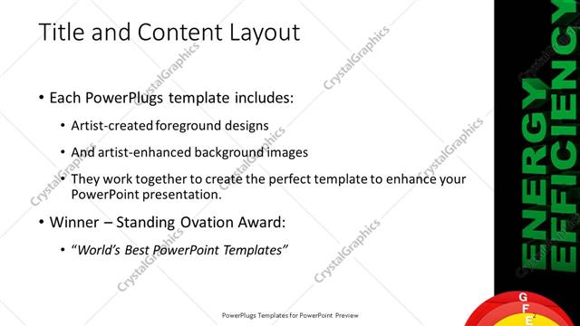 Title and Content presentation slide layout