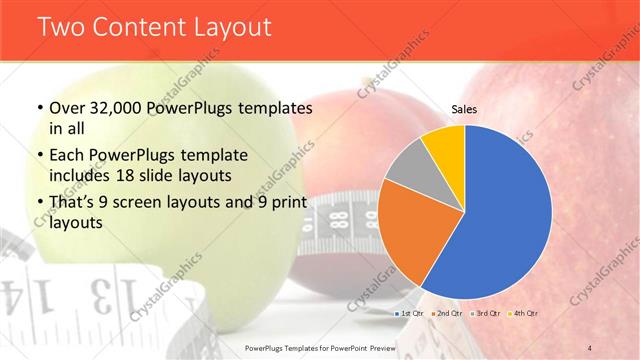 Two Content presentation slide layout