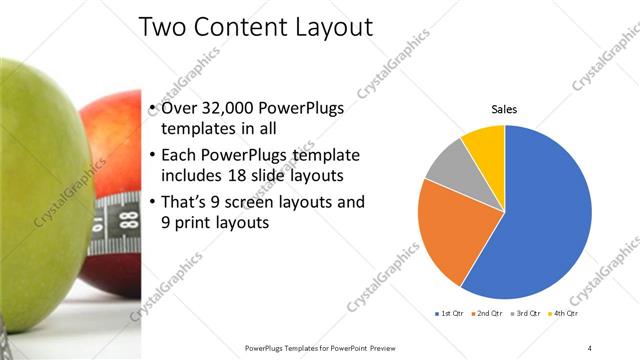 Two Content presentation slide layout