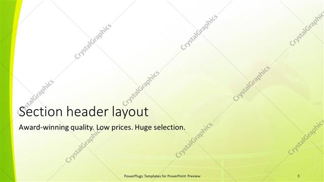 Section Header presentation slide layout